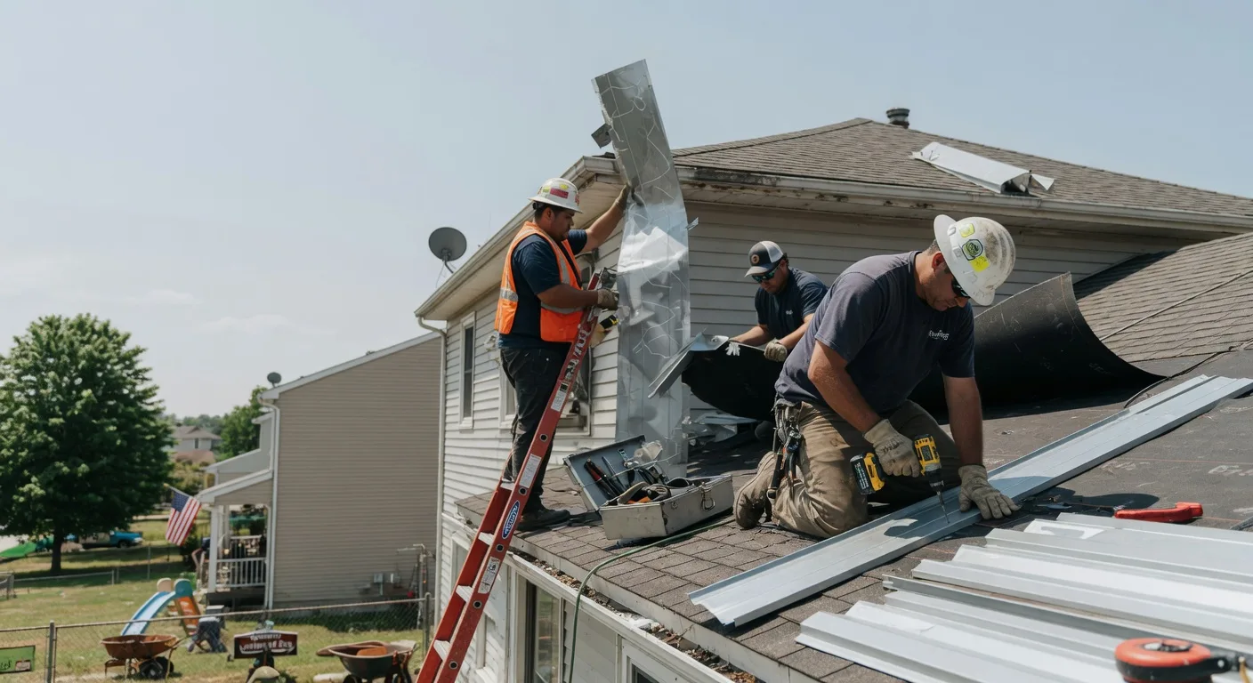 Storm Damage Metal Roof Repair in Wellsville, UT